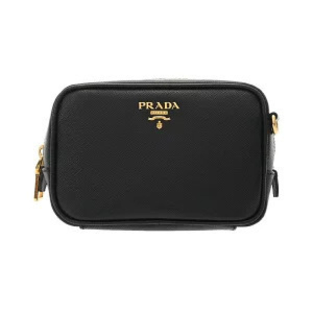 Prada Shoulder Bag Black Saffiano Leather Handbag